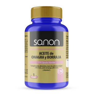 SANON Aceite de Onagra y Borraja 110 cápsulas blandas