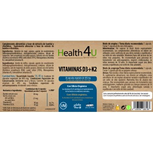 H4U Vitamina D3+K2 30 cápsulas special edition 2