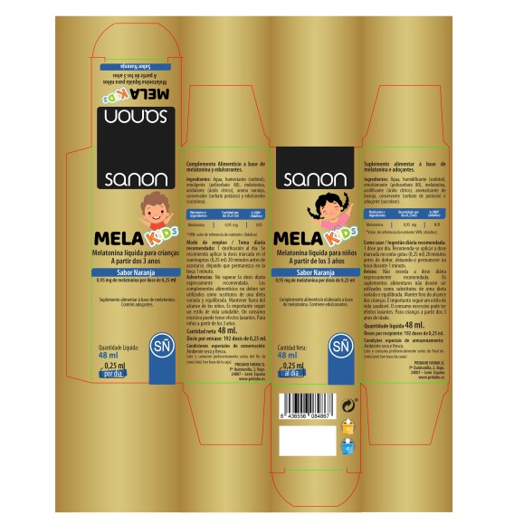 SANON Melakids melatonina líquida para niños