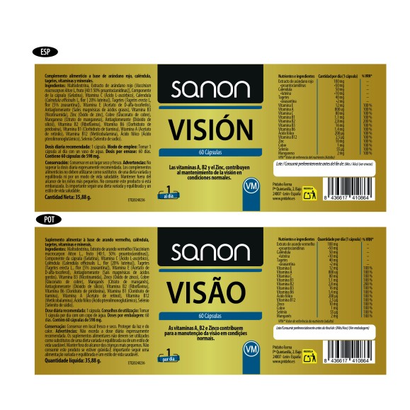 SANON Visión 60 cápsulas