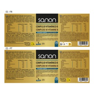 SANON Complejo Vitamínico B 365 cápsulas vegetales 2