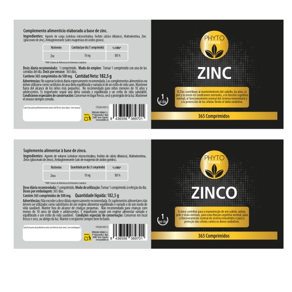 PHYTOFARMA Zinc 365 comprimidos