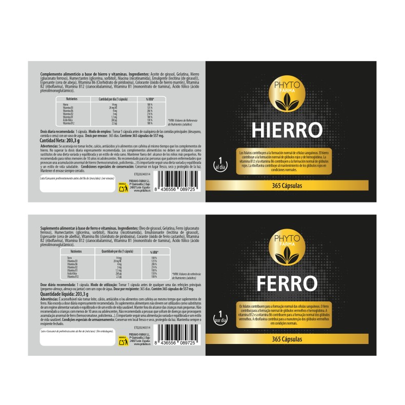 PHYTOFARMA Hierro 365 cápsulas blandas