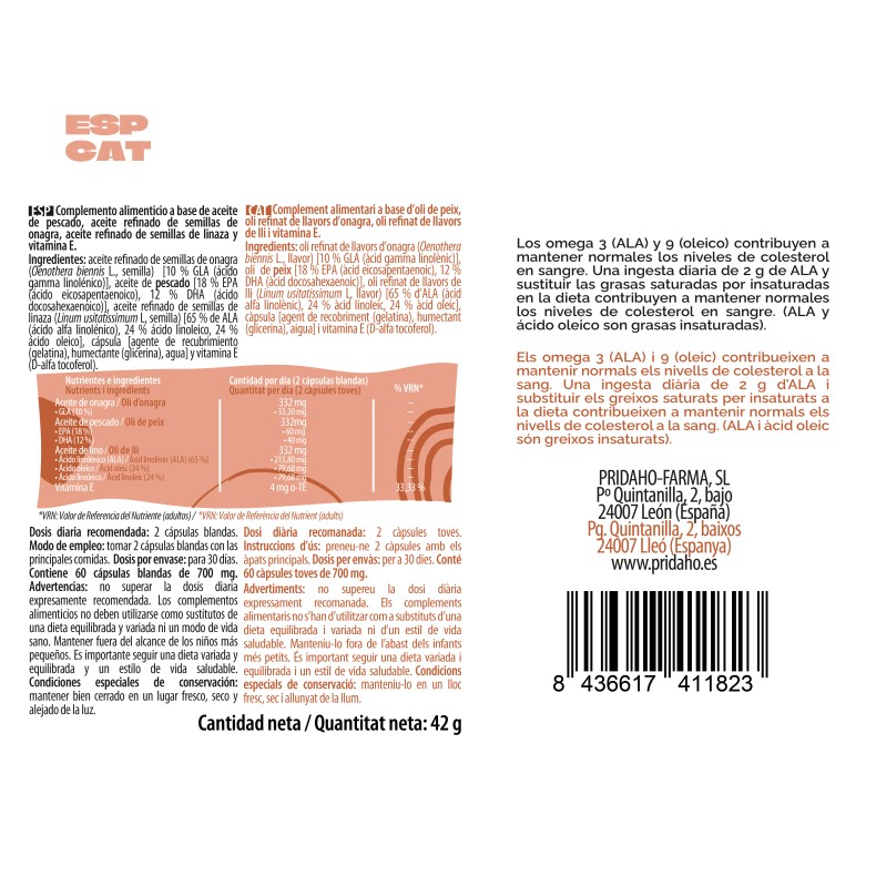 PHYTOFARMA Omega 3, 6, 9 60 cápsulas