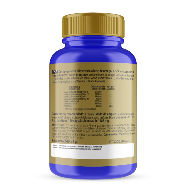 SANON Omega 3,6,9 plus 180 cápsulas blandas