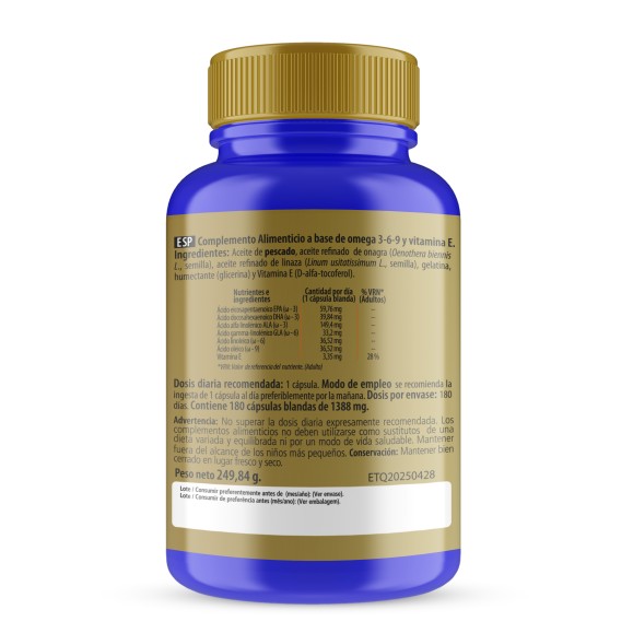 SANON Omega 3,6,9 plus 180 cápsulas blandas