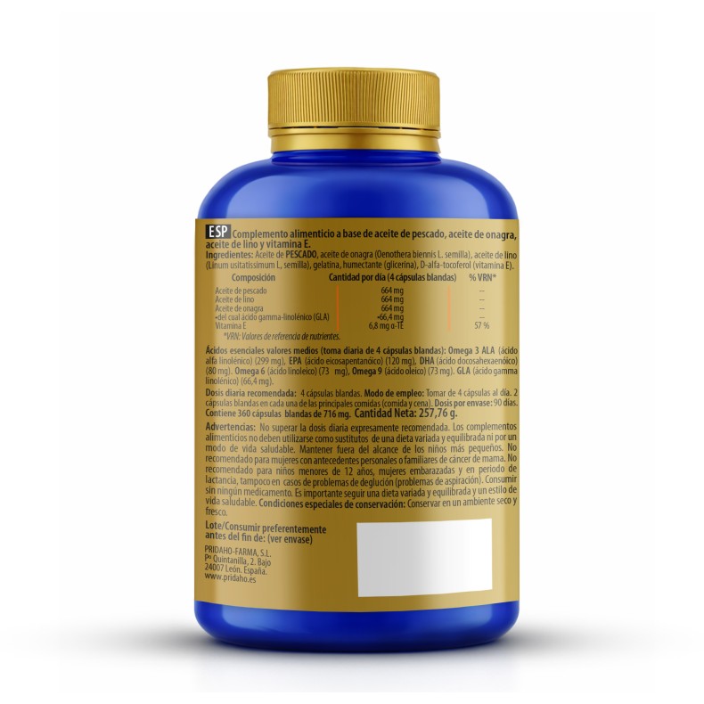 SANON Omega 3,6,9 360 cápsulas blandas