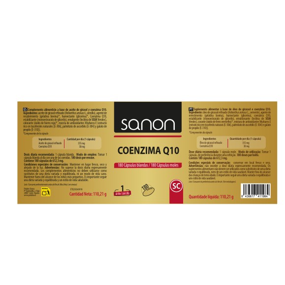 SANON Coenzima Q10 180 cápsulas blandas