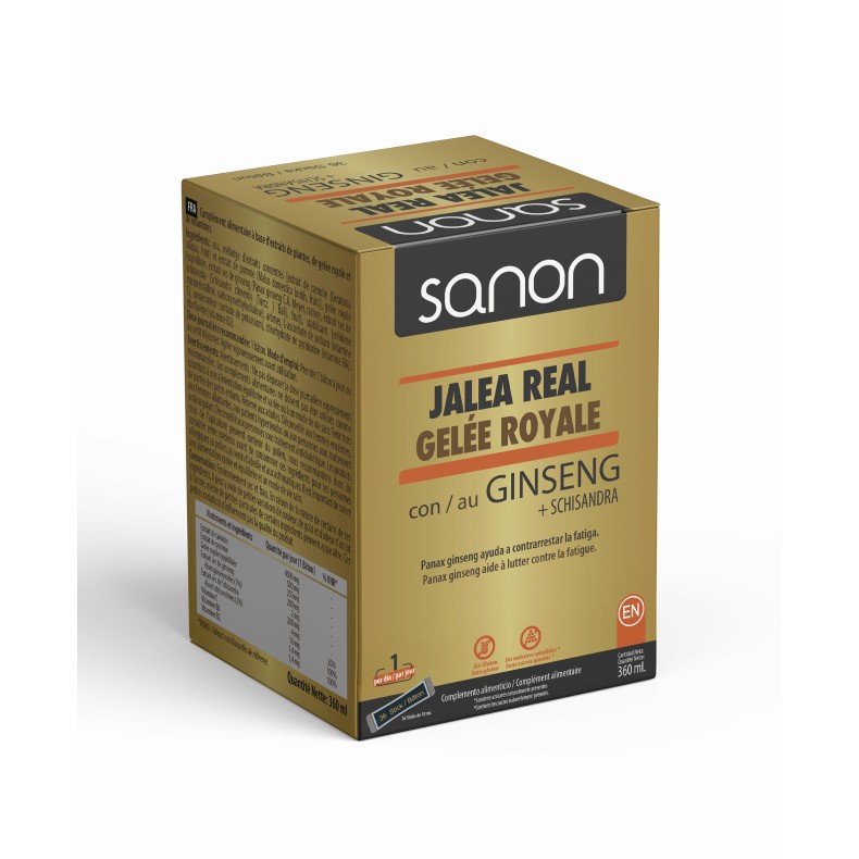 SANON Jalea real con Ginseng + Schisandra 36 sticks