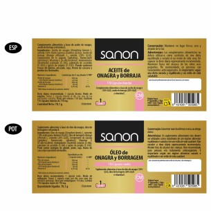 SANON Aceite de Onagra y Borraja 110 cápsulas blandas 2