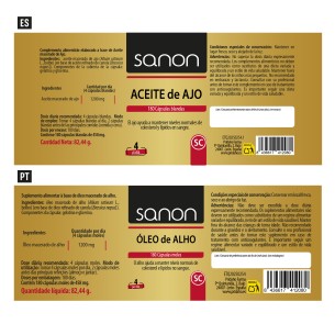 SANON Aceite de ajo 180 cápsulas blandas 2