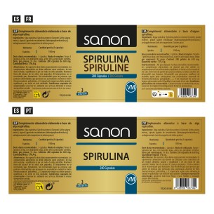 SANON Spirulina 280 cápsulas 2