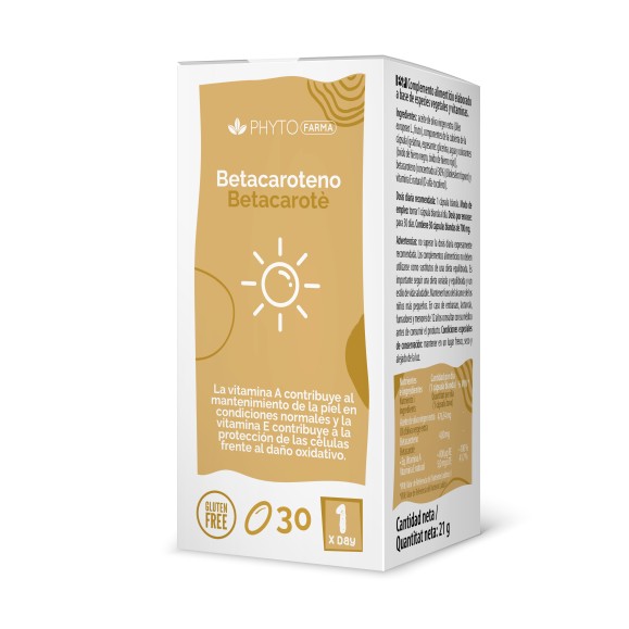 PHYTOFARMA Betacaroteno 30 cápsulas blandas