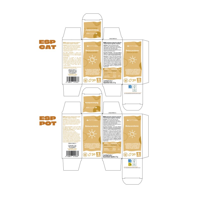 PHYTOFARMA Betacaroteno 30 cápsulas blandas