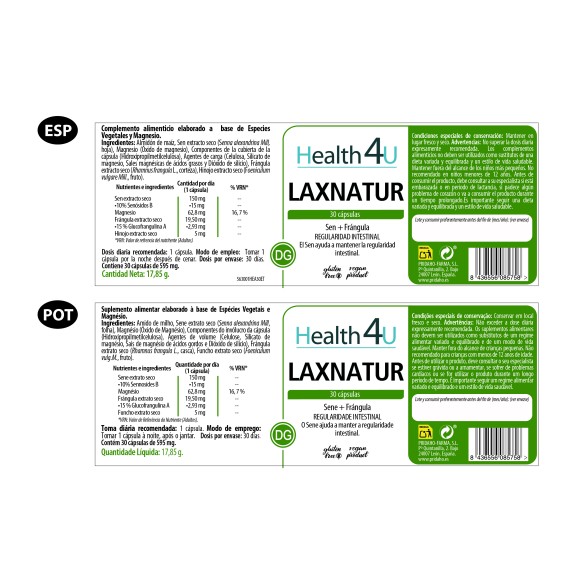 H4U Laxnatur Sen + Frángula 30 cápsulas