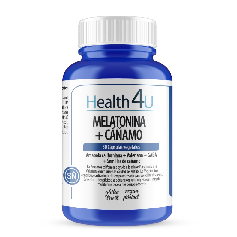 H4U Melatonina + Cáñamo 30 cápsulas vegetales