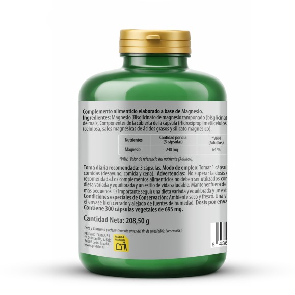 PHYTOFARMA Bisglicinato de Magnesio 300 caps vegetales
