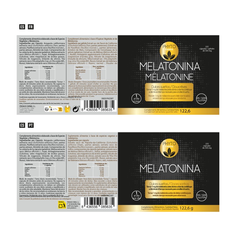 PHYTOFARMA Melatonina 1.8mg  (225 caps/dosis)