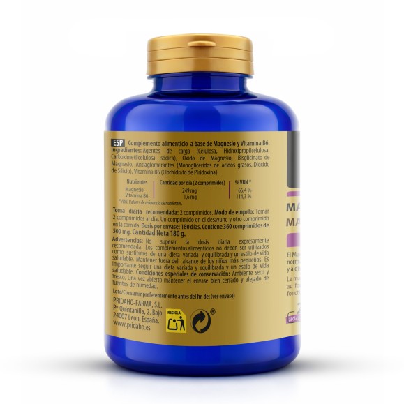 SANON Magnesio + Vitamina B6 360 comprimidos