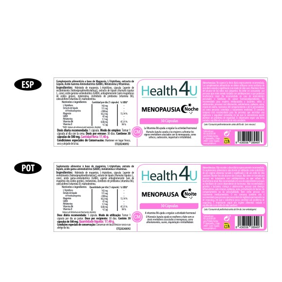 H4U Menopausia noche 30 capsulas
