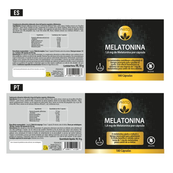 PHYTOFARMA Melatonina 180 cápsulas
