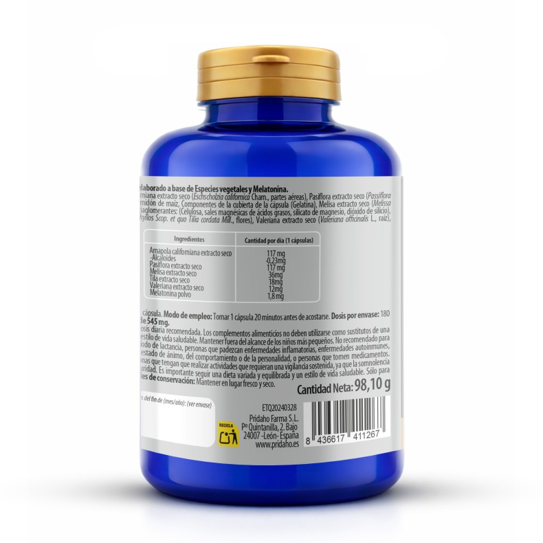 PHYTOFARMA Melatonina 180 cápsulas
