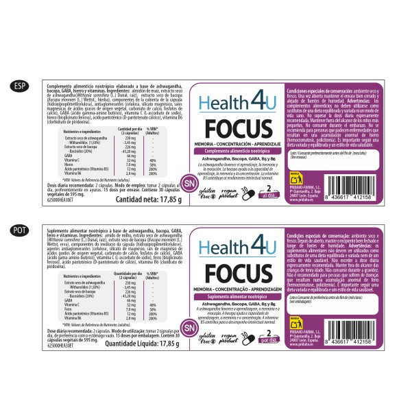 H4U Focus 30 cápsulas