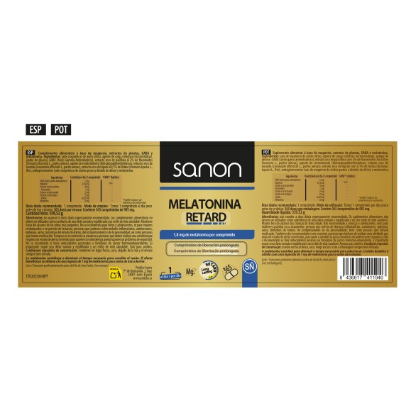 SANON Melatonina Retard 365 comprimidos