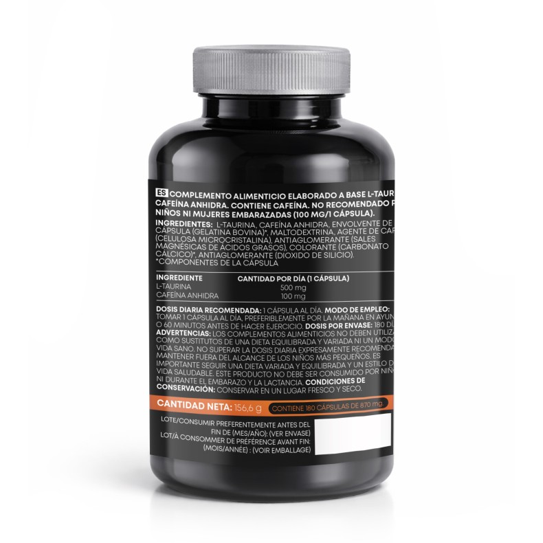 SANON SPORT Taurina + Cafeina 180 cápsulas