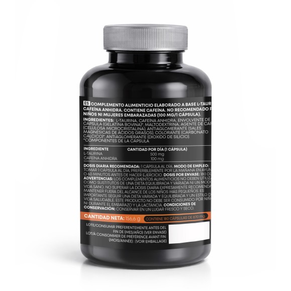 SANON SPORT Taurina + Cafeina 180 cápsulas