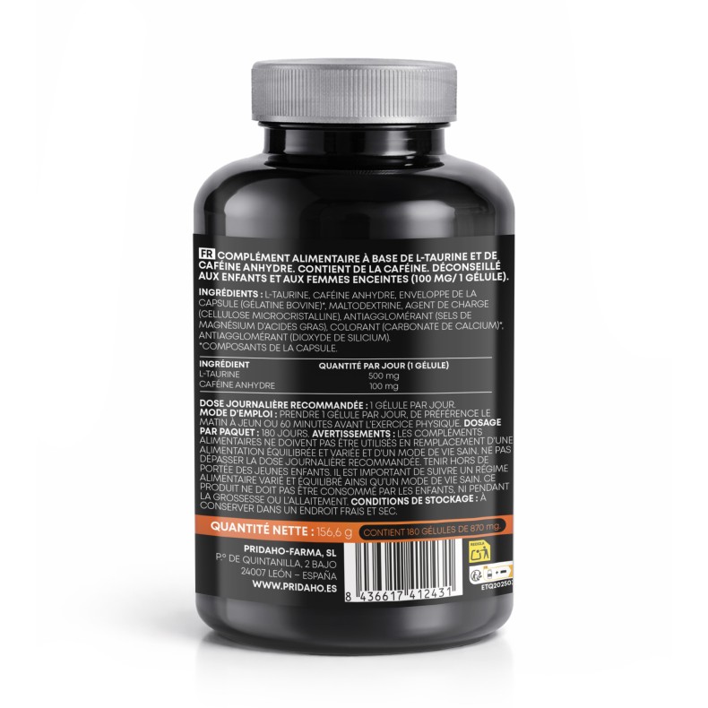 SANON SPORT Taurina + Cafeina 180 cápsulas