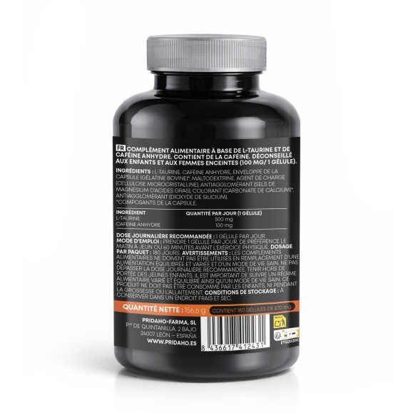 SANON SPORT Taurina + Cafeina 180 cápsulas