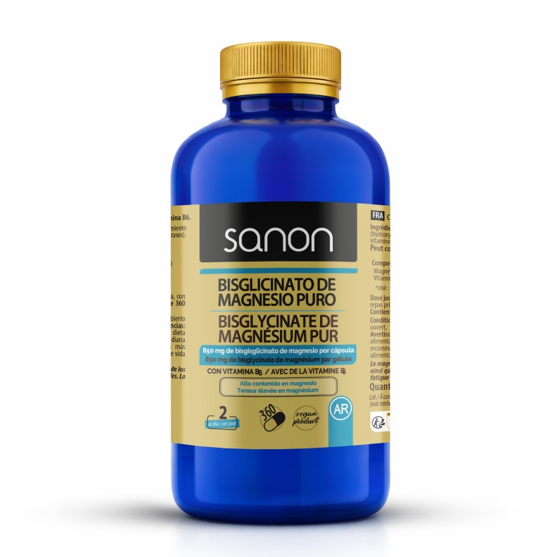 SANON Bisglicinato de magnesio puro 360 cápsulas