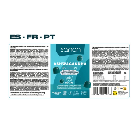 SANON Ashwagandha 120 gummies