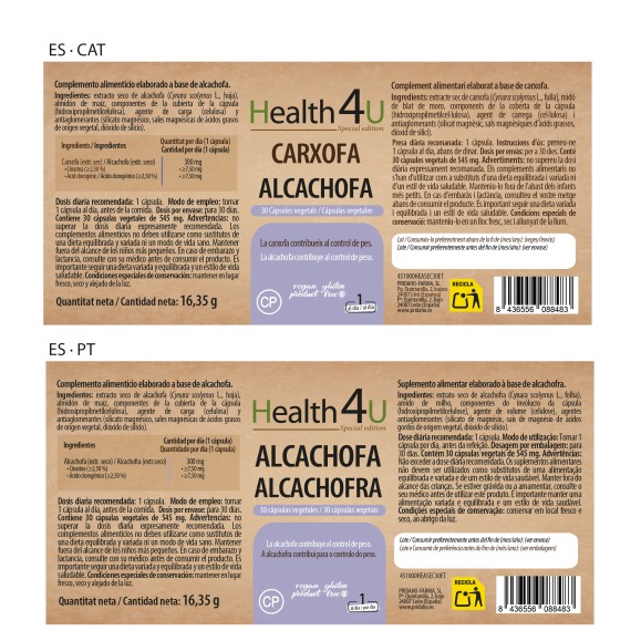 H4U Alcachofa 30 cápsulas vegetales