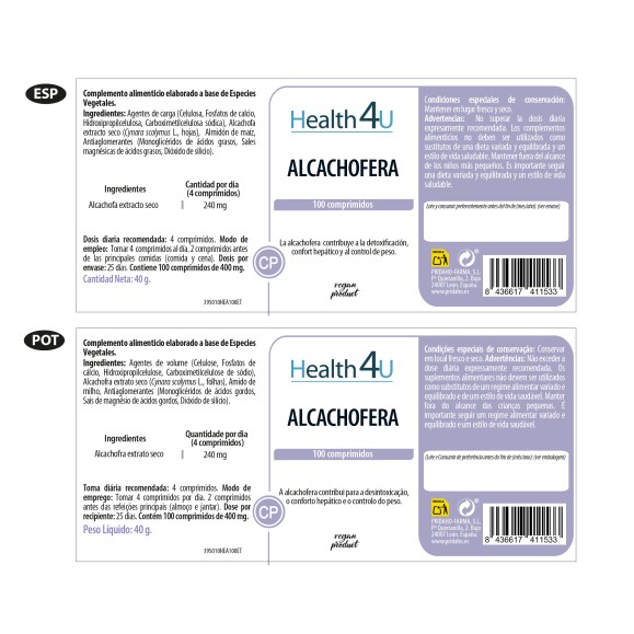 H4U Alcachofera 100 comprimidos