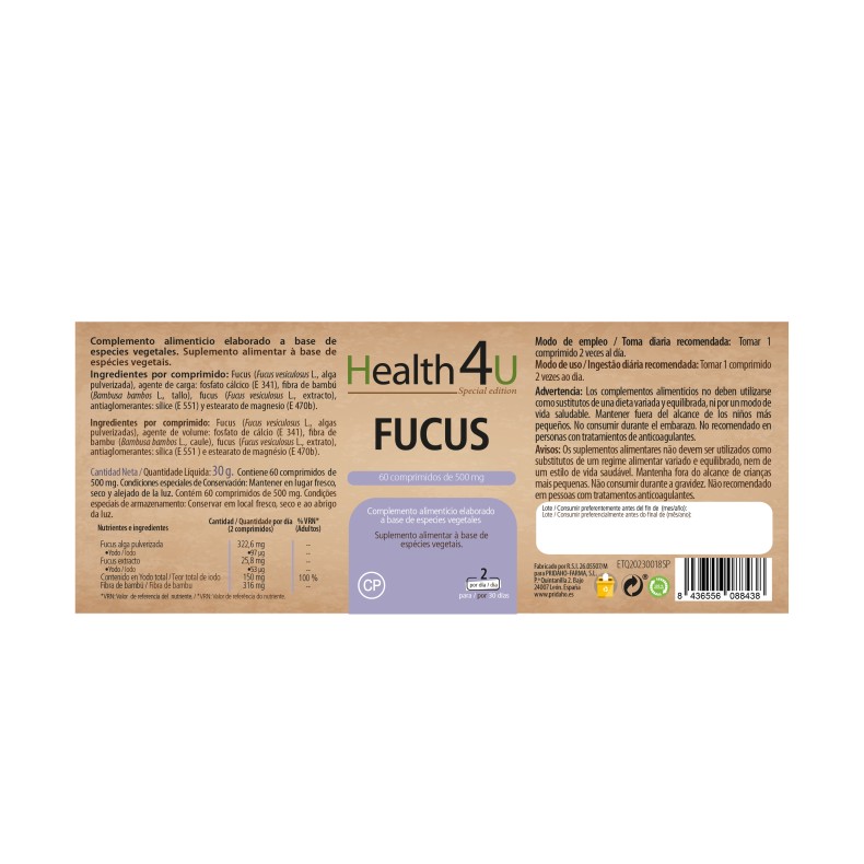 H4U Fucus 60 comprimidos