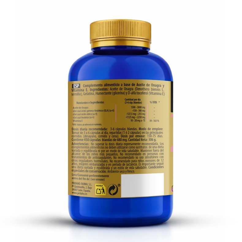 SANON Aceite de Onagra 450 cápsulas blandas