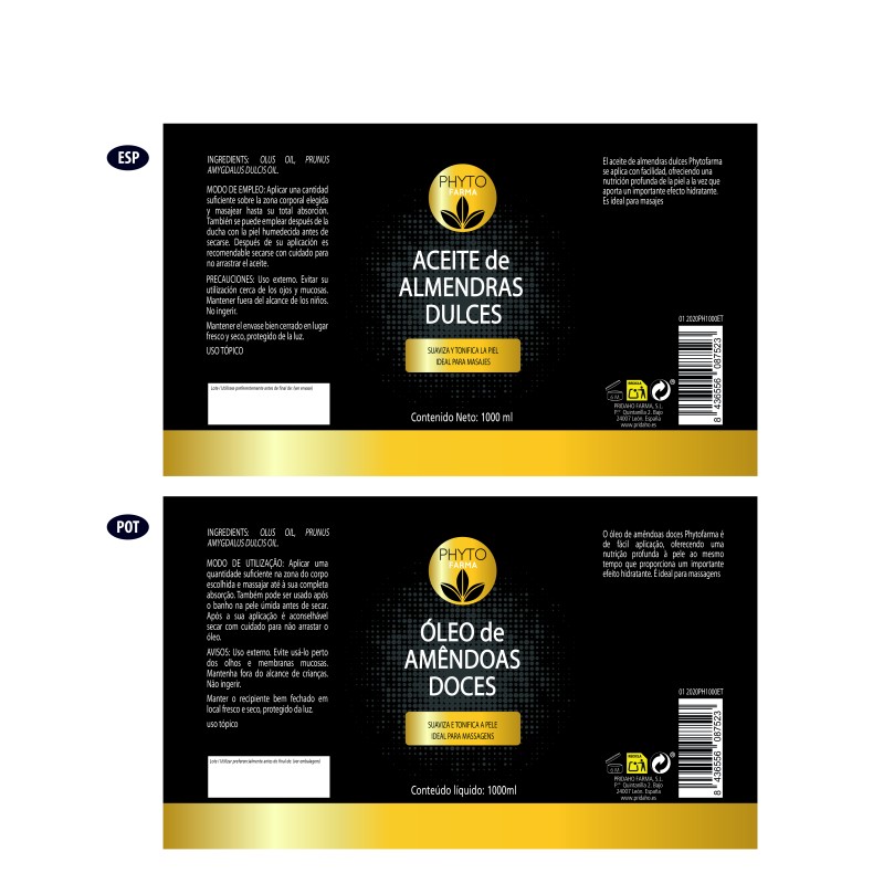 PHYTOFARMA Aceite de Almendras dulces 1000 ml