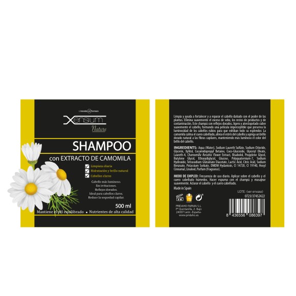 XENSIUM Nature Champú con extracto de Camomila 500 ml