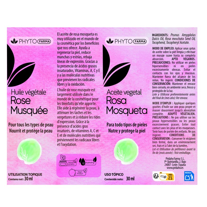 PHYTOFARMA Aceite Vegetal Rosa Mosqueta 30 ml