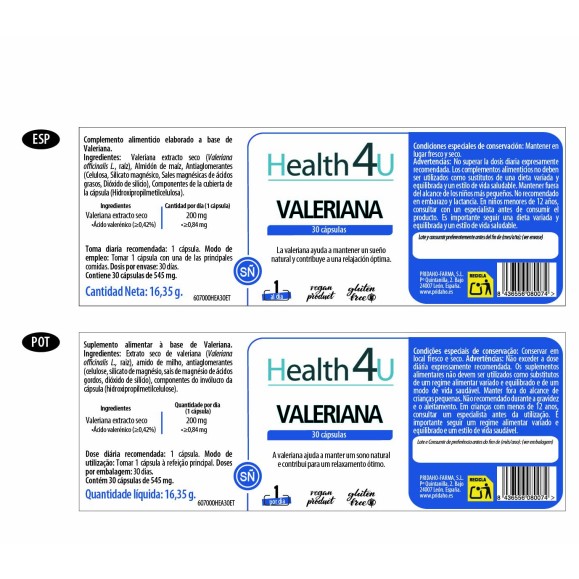 H4U Valeriana 30 cápsulas