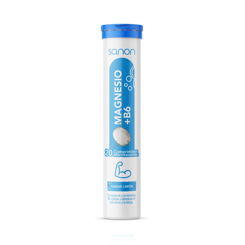 SANON Magnesio +B6 20 comprimidos efervescentes sabor limón