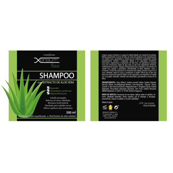 XENSIUM Nature Champú con extracto de Aloe Vera 500 ml