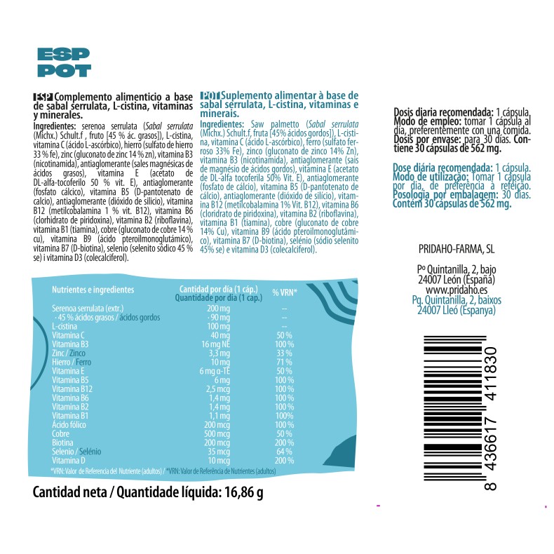 PHYTOFARMA Pelo, Piel y Uñas 30 cápsulas