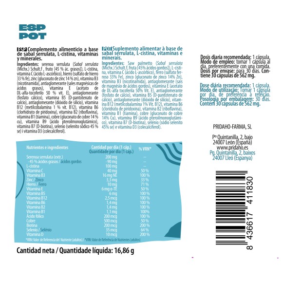 PHYTOFARMA Pelo, Piel y Uñas 30 cápsulas