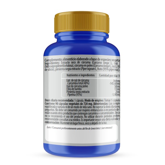 PHYTOFARMA Concentrado de cúrcuma 90 cápsulas vegetales