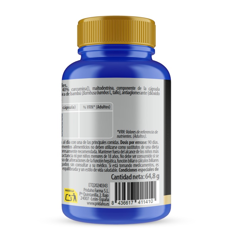PHYTOFARMA Concentrado de cúrcuma 90 cápsulas vegetales
