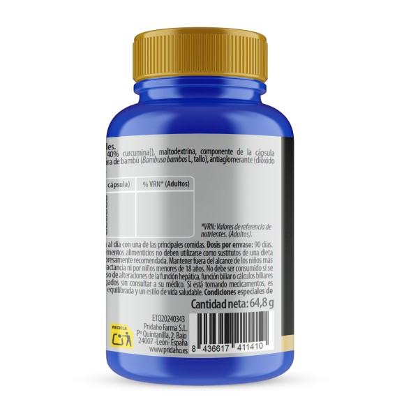 PHYTOFARMA Concentrado de cúrcuma 90 cápsulas vegetales