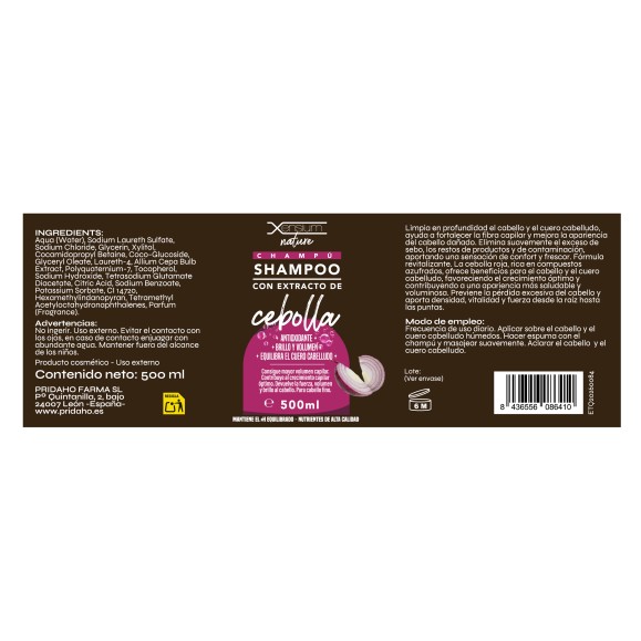 XENSIUM Nature Champú con extracto de Cebolla 500 ml